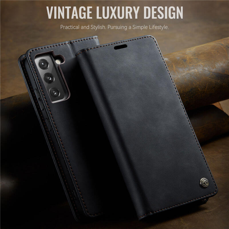 CaseMe Samsung Galaxy S22 Magnetic Wallet Case with RFID Blocking