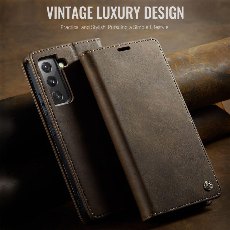 CaseMe Samsung Galaxy S22 Magnetic Wallet Case with RFID Blocking