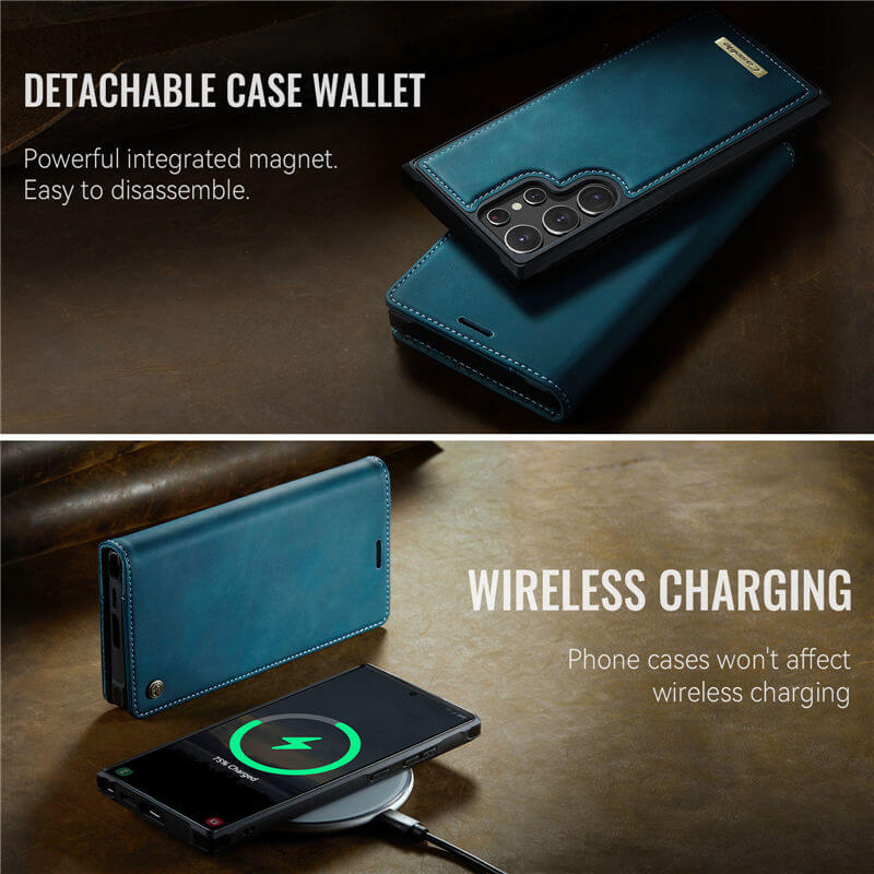CaseMe Samsung Galaxy S22 Ultra 2-in-1 Magnetic Wallet Case with RFID Blocking