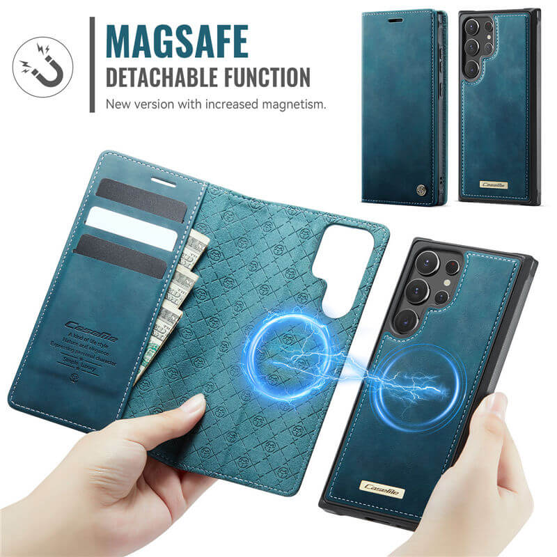 CaseMe Samsung Galaxy S22 Ultra 2-in-1 Magnetic Wallet Case with RFID Blocking
