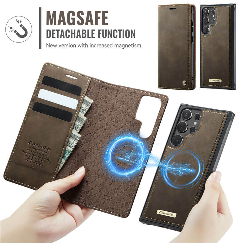 CaseMe Samsung Galaxy S22 Ultra 2-in-1 Magnetic Wallet Case with RFID Blocking