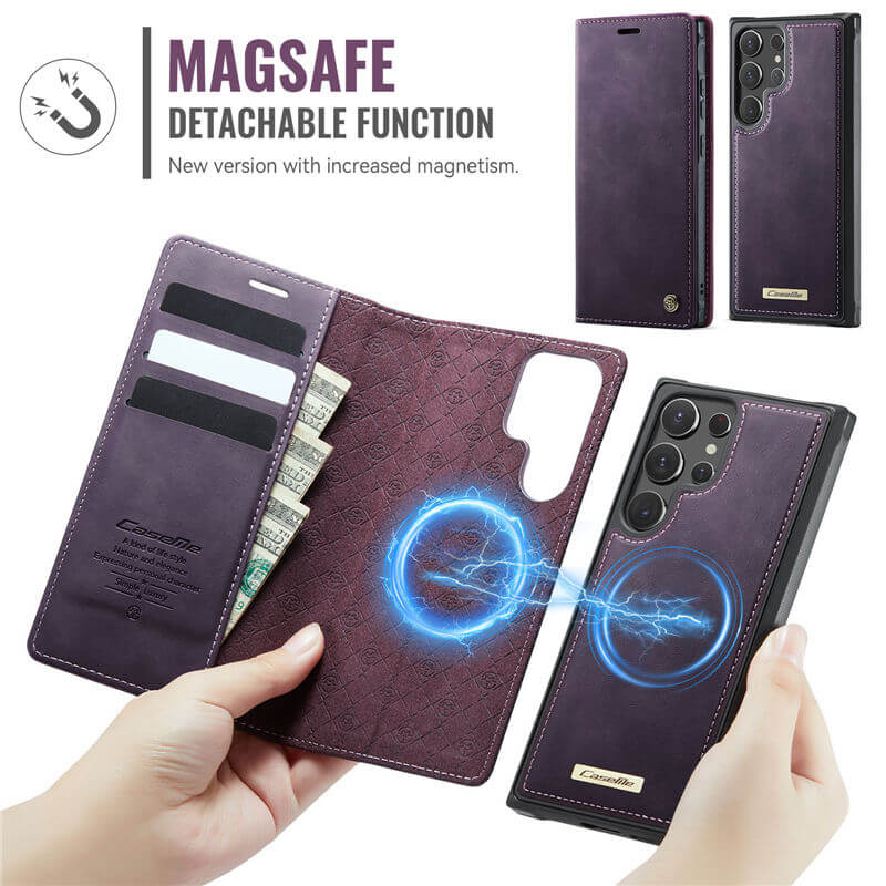 CaseMe Samsung Galaxy S22 Ultra 2-in-1 Magnetic Wallet Case with RFID Blocking