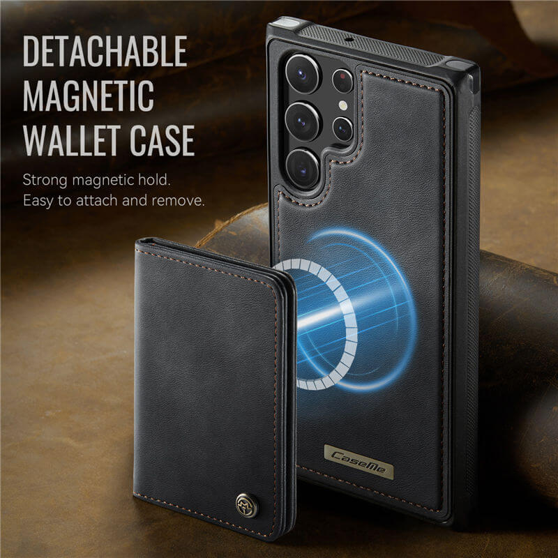 CaseMe Samsung Galaxy S22 Ultra 2-in-1 Magnetic Wallet Case