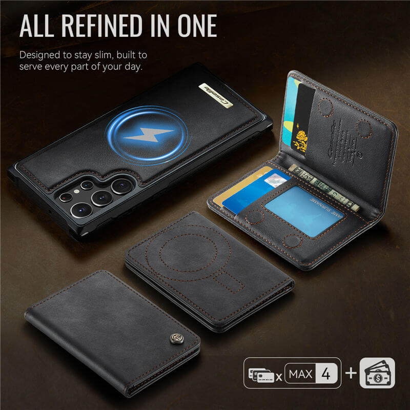 CaseMe Samsung Galaxy S22 Ultra 2-in-1 Magnetic Wallet Case