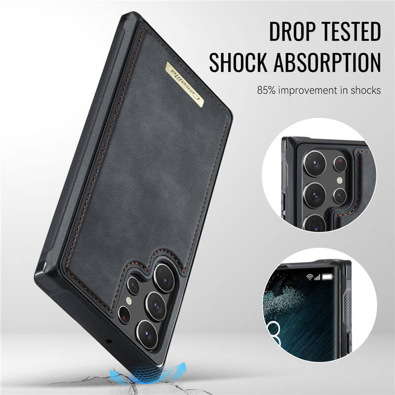 CaseMe Samsung Galaxy S22 Ultra 2-in-1 Magnetic Wallet Case