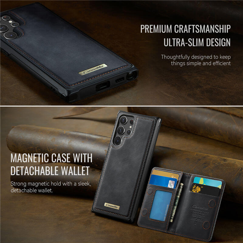 CaseMe Samsung Galaxy S22 Ultra 2-in-1 Magnetic Wallet Case