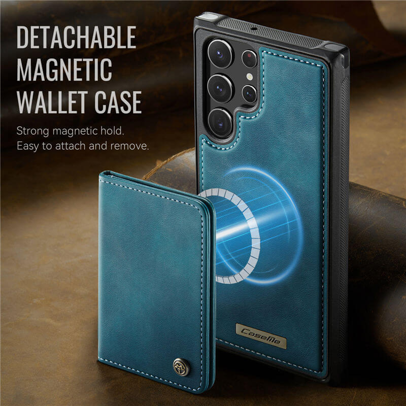 CaseMe Samsung Galaxy S22 Ultra 2-in-1 Magnetic Wallet Case