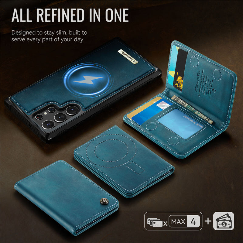 CaseMe Samsung Galaxy S22 Ultra 2-in-1 Magnetic Wallet Case