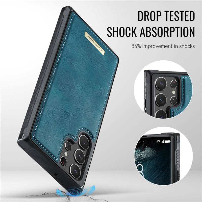 CaseMe Samsung Galaxy S22 Ultra 2-in-1 Magnetic Wallet Case