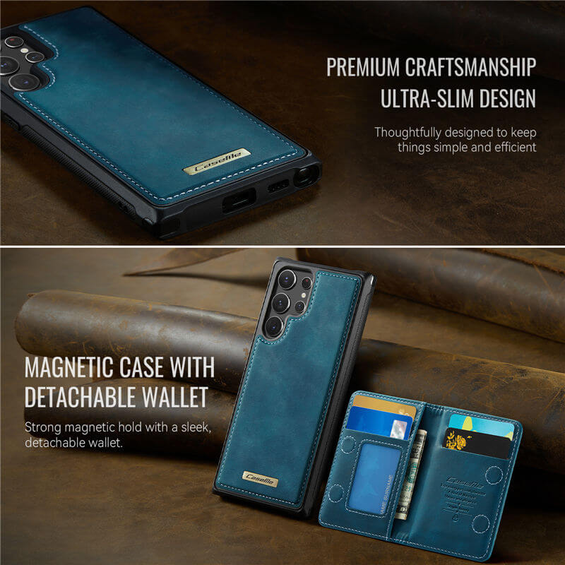 CaseMe Samsung Galaxy S22 Ultra 2-in-1 Magnetic Wallet Case