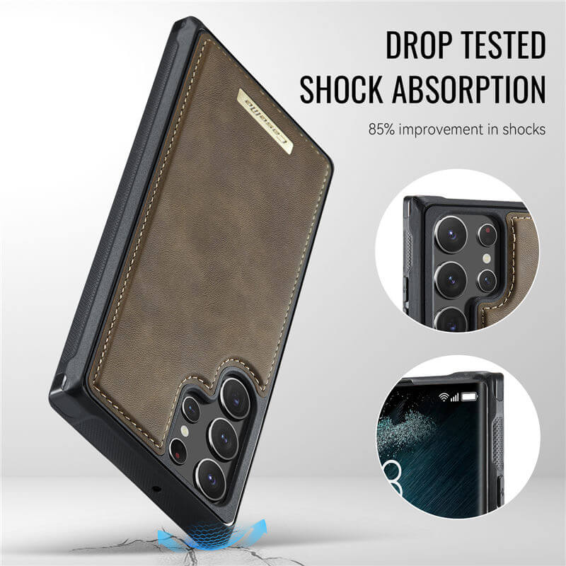 CaseMe Samsung Galaxy S22 Ultra 2-in-1 Magnetic Wallet Case