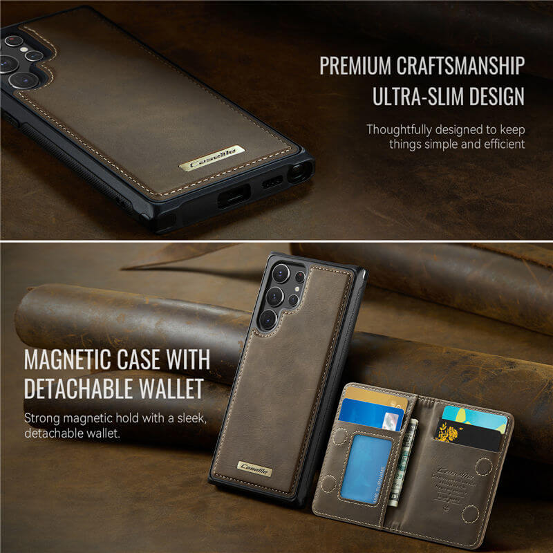 CaseMe Samsung Galaxy S22 Ultra 2-in-1 Magnetic Wallet Case