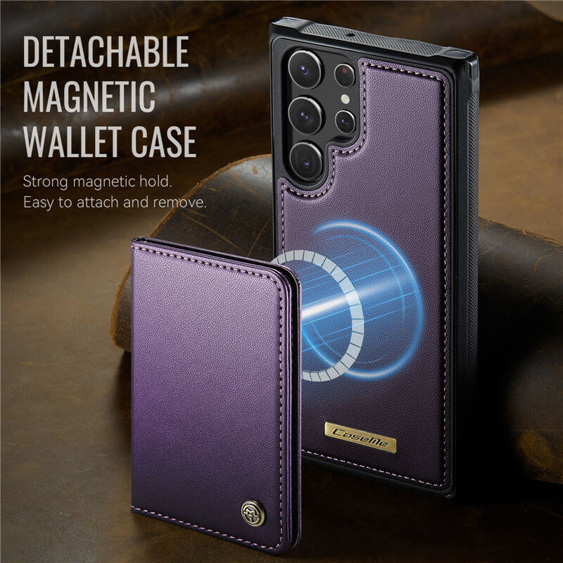 CaseMe Samsung Galaxy S22 Ultra 2-in-1 Magnetic Wallet Case