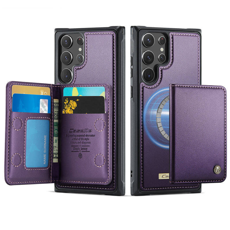 CaseMe Samsung Galaxy S22 Ultra 2-in-1 Magnetic Wallet Case