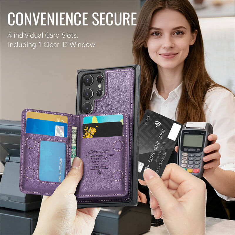 CaseMe Samsung Galaxy S22 Ultra 2-in-1 Magnetic Wallet Case