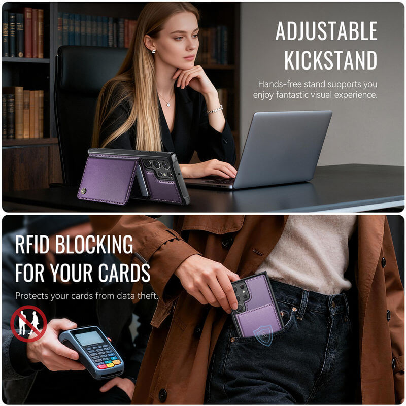 CaseMe Samsung Galaxy S22 Ultra 2-in-1 Magnetic Wallet Case