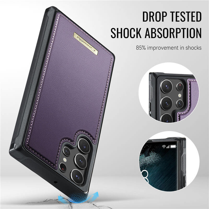 CaseMe Samsung Galaxy S22 Ultra 2-in-1 Magnetic Wallet Case