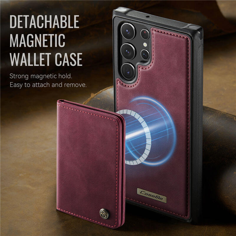CaseMe Samsung Galaxy S22 Ultra 2-in-1 Magnetic Wallet Case
