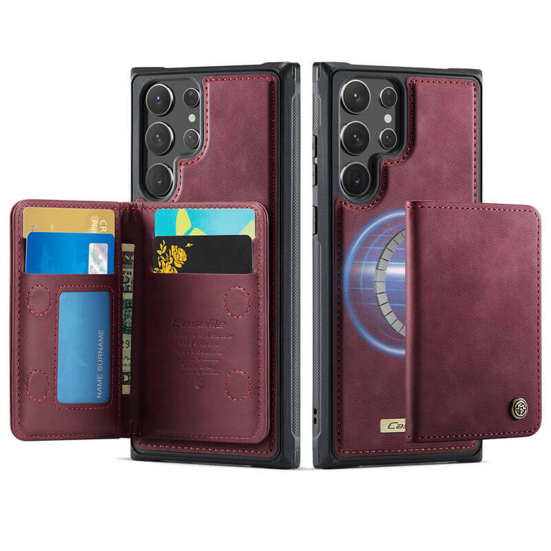 CaseMe Samsung Galaxy S22 Ultra 2-in-1 Magnetic Wallet Case