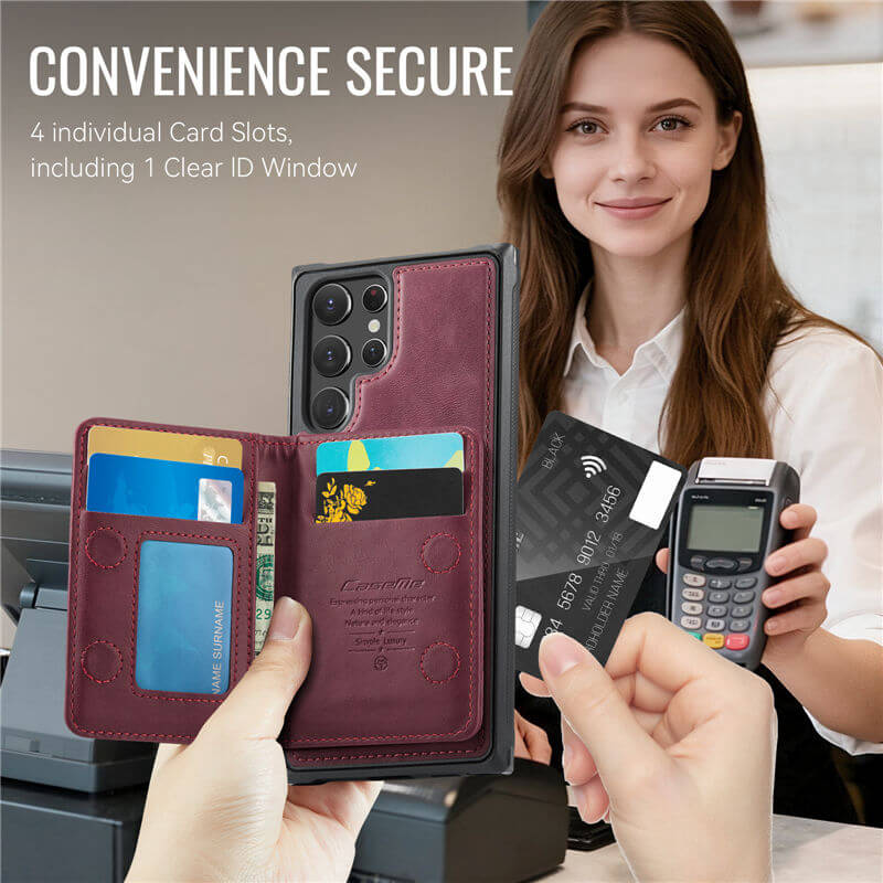CaseMe Samsung Galaxy S22 Ultra 2-in-1 Magnetic Wallet Case