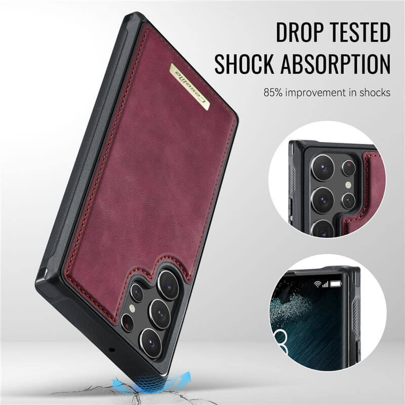 CaseMe Samsung Galaxy S22 Ultra 2-in-1 Magnetic Wallet Case