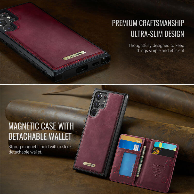 CaseMe Samsung Galaxy S22 Ultra 2-in-1 Magnetic Wallet Case