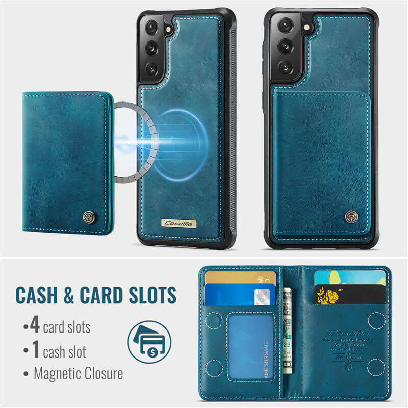 CaseMe Samsung Galaxy S22 2-in-1 Magnetic Wallet Case
