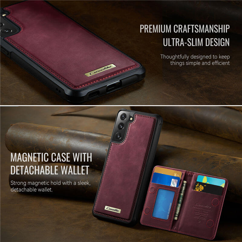CaseMe Samsung Galaxy S22 Plus 2-in-1 Magnetic Wallet Case