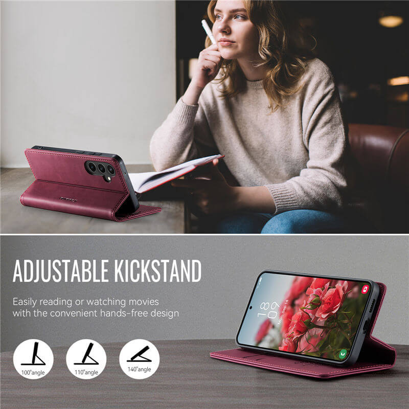 CaseMe Samsung Galaxy S23 FE Magnetic Wallet Case with RFID Blocking