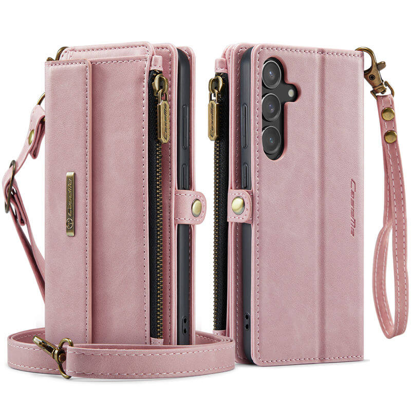 CaseMe Samsung Galaxy S23 FE Wallet Case – RFID Blocking, 9 Card Slots, Crossbody Strap & Wireless Charging