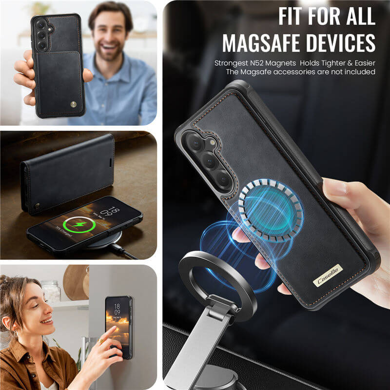 CaseMe Samsung Galaxy S23 FE 2-in-1 MagSafe Wallet Case with RFID Blocking
