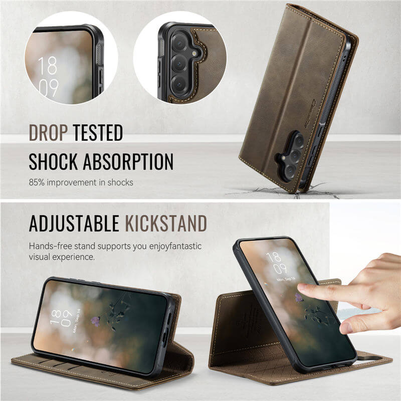 CaseMe Samsung Galaxy S23 FE 2-in-1 MagSafe Wallet Case with RFID Blocking