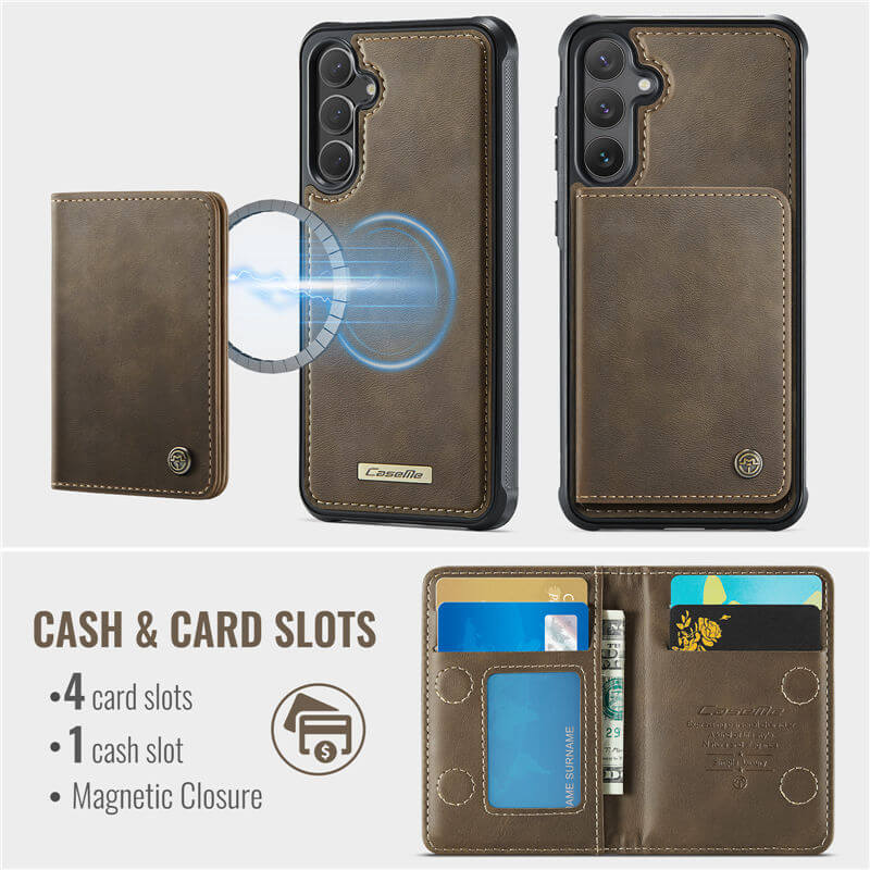 CaseMe Samsung Galaxy S23 FE 2-in-1 Magnetic Wallet Case