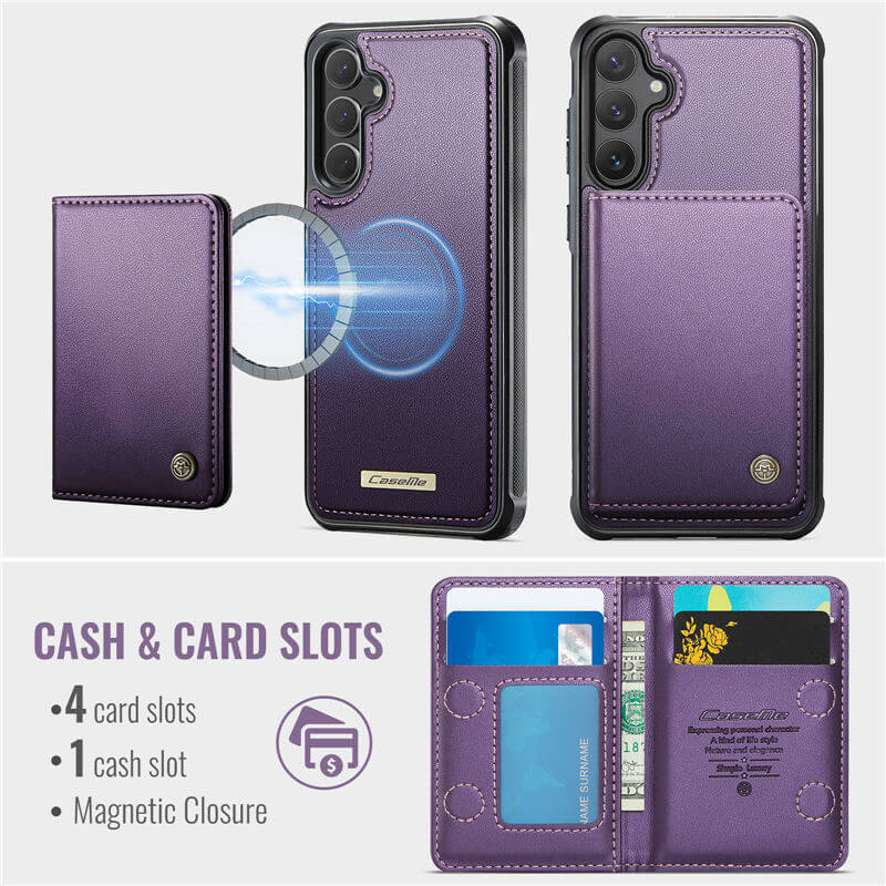 CaseMe Samsung Galaxy S23 FE 2-in-1 Magnetic Wallet Case