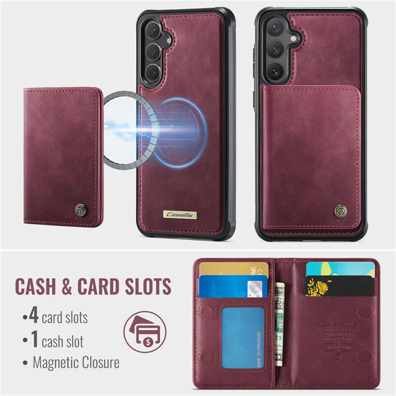CaseMe Samsung Galaxy S23 FE 2-in-1 Magnetic Wallet Case
