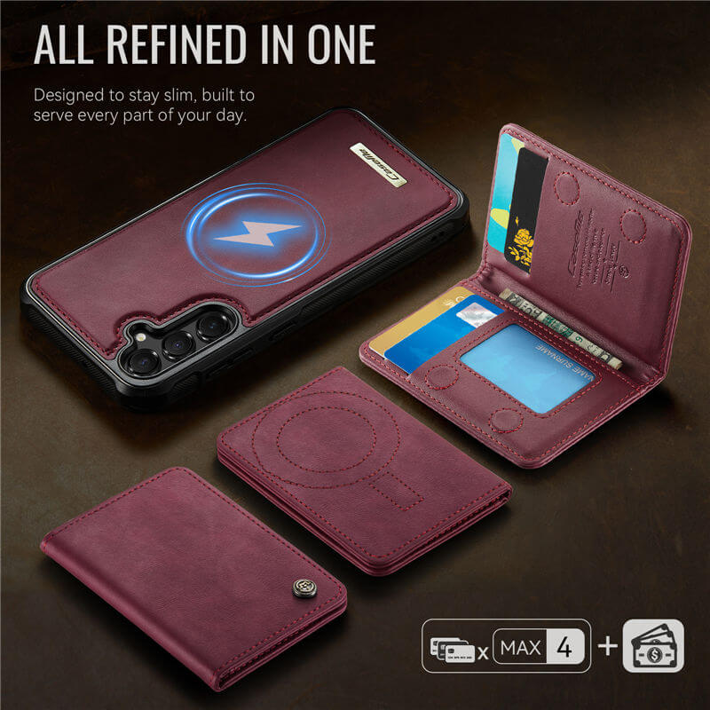 CaseMe Samsung Galaxy S23 FE 2-in-1 Magnetic Wallet Case
