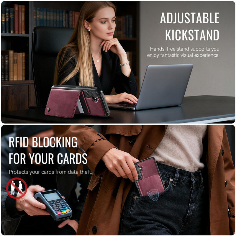 CaseMe Samsung Galaxy S23 FE 2-in-1 Magnetic Wallet Case