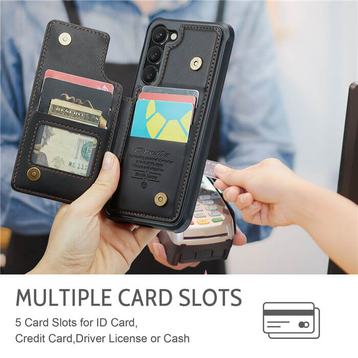 CaseMe Samsung Galaxy S23 Plus RFID Blocking Card Holder Case