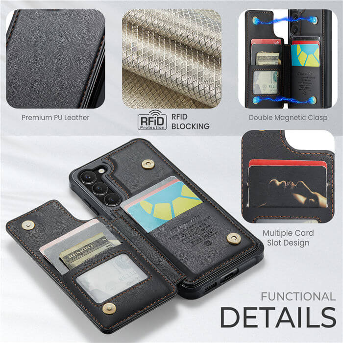 CaseMe Samsung Galaxy S23 Plus RFID Blocking Card Holder Case