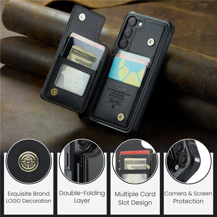 CaseMe Samsung Galaxy S23 Plus RFID Blocking Card Holder Case