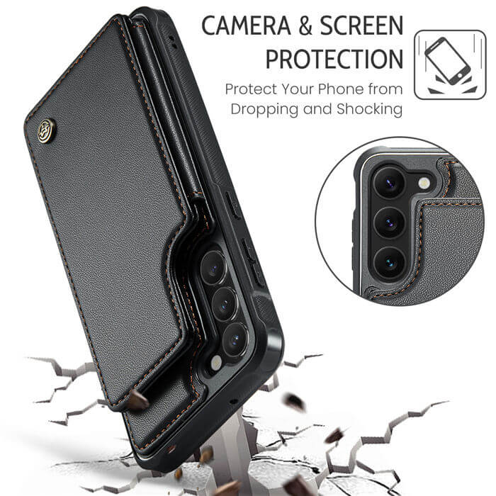 CaseMe Samsung Galaxy S23 Plus RFID Blocking Card Holder Case