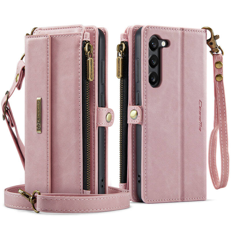 CaseMe Samsung Galaxy S23 Plus Wallet Case – RFID Blocking, 9 Card Slots, Crossbody Strap & Wireless Charging
