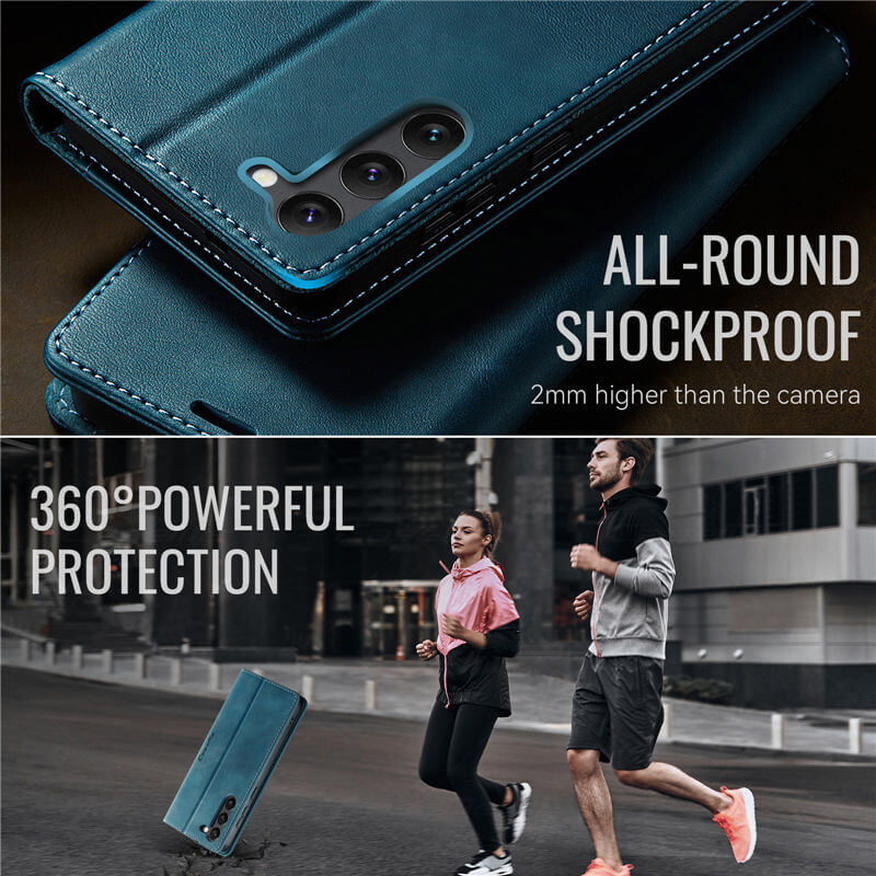 CaseMe Samsung Galaxy S23 Magnetic Wallet Case with RFID Blocking