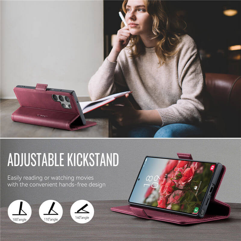 CaseMe Samsung Galaxy S23 Ultra Magnetic Wallet Case with RFID Blocking