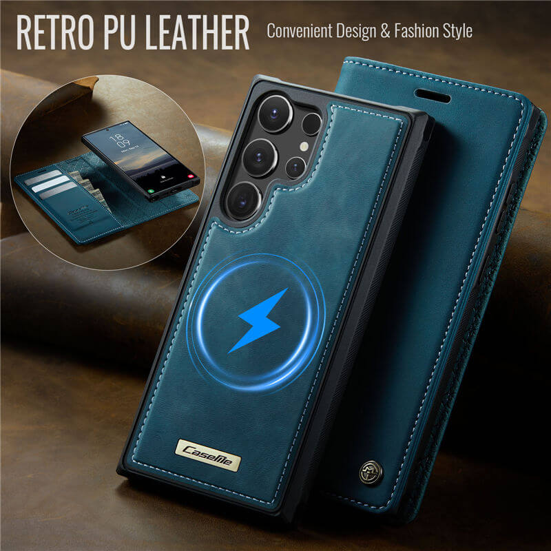 CaseMe Samsung Galaxy S23 Ultra 2-in-1 MagSafe Wallet Case with RFID Blocking