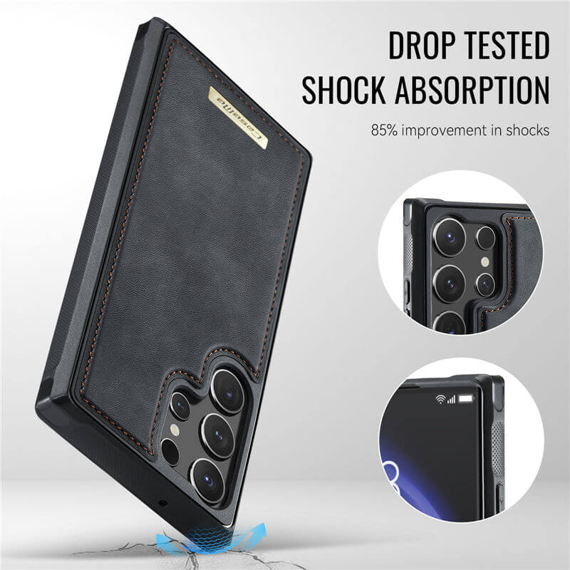 CaseMe Samsung Galaxy S23 Ultra 2-in-1 Magnetic Wallet Case