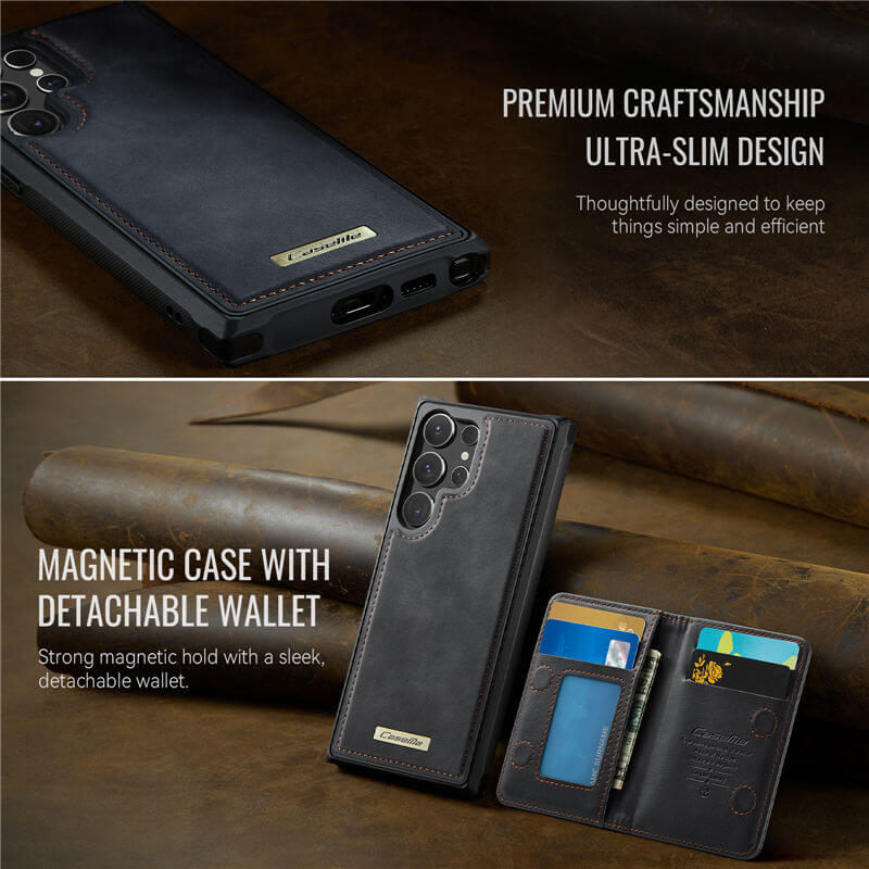 CaseMe Samsung Galaxy S23 Ultra 2-in-1 Magnetic Wallet Case