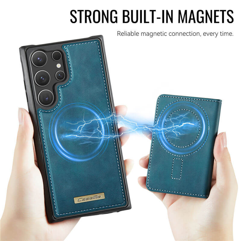 CaseMe Samsung Galaxy S23 Ultra 2-in-1 Magnetic Wallet Case