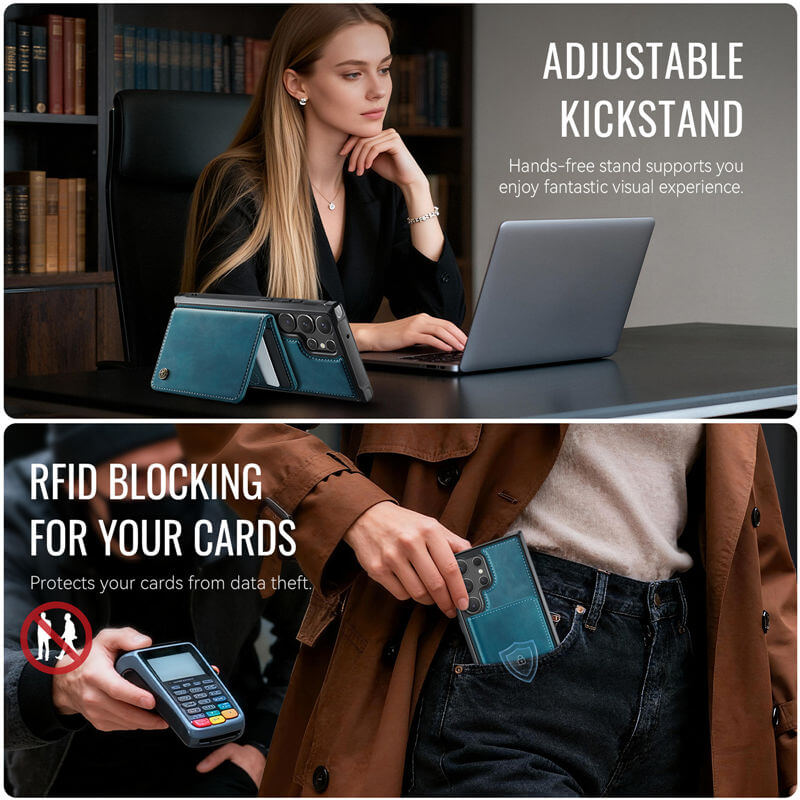 CaseMe Samsung Galaxy S23 Ultra 2-in-1 Magnetic Wallet Case