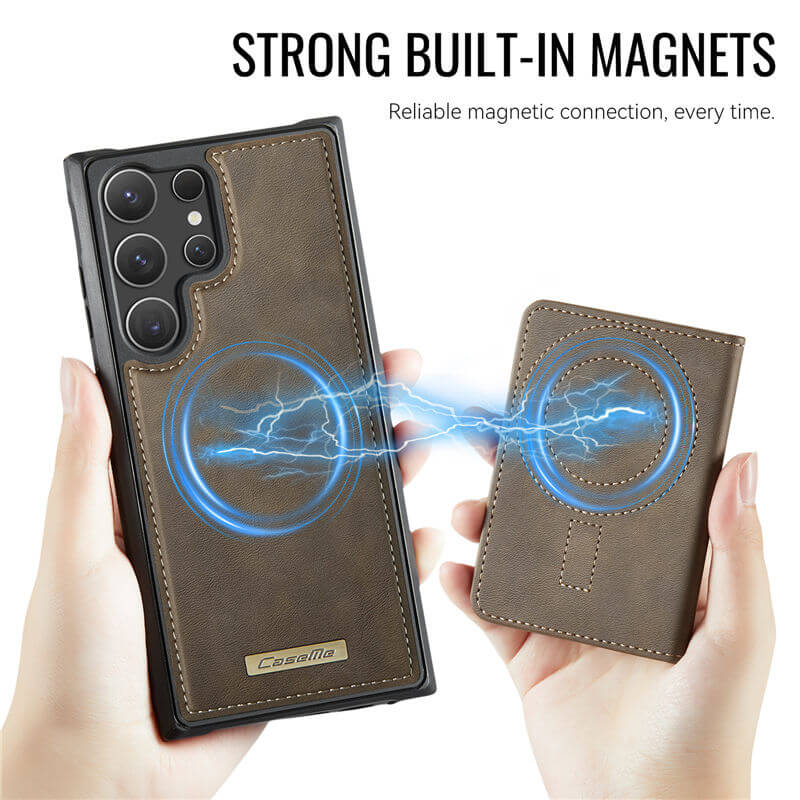 CaseMe Samsung Galaxy S23 Ultra 2-in-1 Magnetic Wallet Case